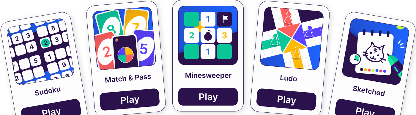 A selection of games available in GUUL