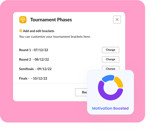 Organize tournaments as a team building event